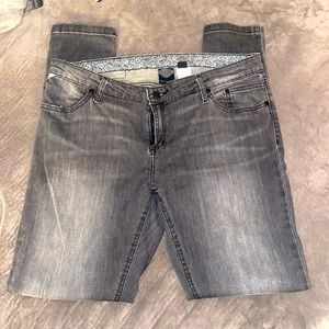 Harley-Davidson Slim Fit Womens Black Label Skinny Stretch Mid-Rise Grey Jeans